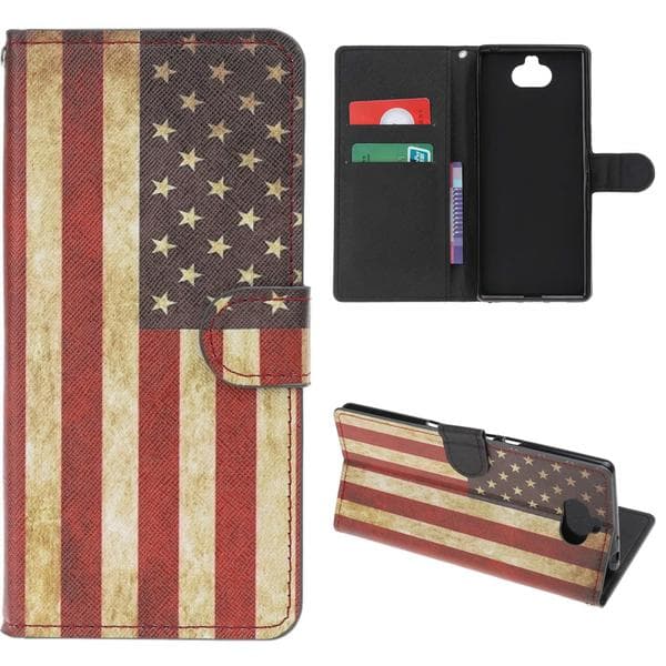 Plånboksfodral Sony Xperia 10 Plus - Flagga USA