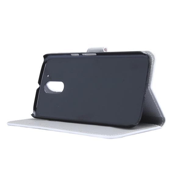 Plånboksfodral Motorola Moto G4 & G4 Plus - Vit med Fjärilar