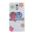 Pikkukuva 6 / 6: Plånboksfodral Motorola Moto G4 & G4 Plus - Ugglor & Blommor