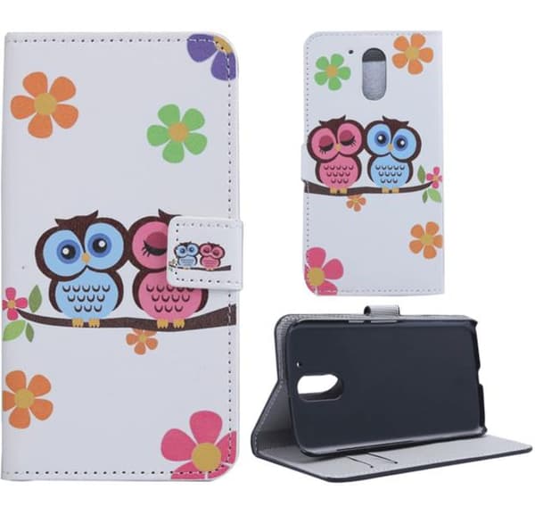 Plånboksfodral Motorola Moto G4 & G4 Plus - Ugglor & Blommor