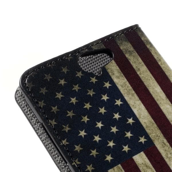 Plånboksfodral HTC One A9 - Flagga USA