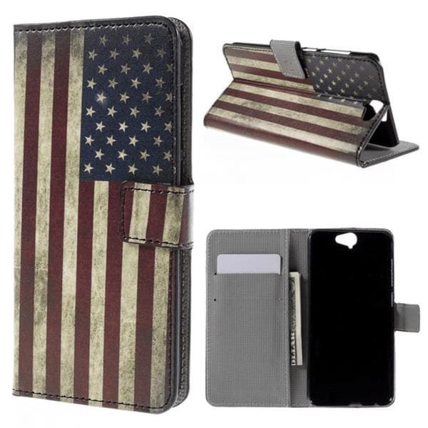 Plånboksfodral HTC One A9 - Flagga USA