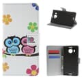 Pikkukuva 1 / 6: Plånboksfodral Microsoft Lumia 950 XL - Ugglor & Blommor