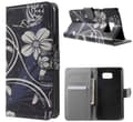 Miniatyrbillede 1 af 6: Plånboksfodral Samsung Galaxy Note 5 - Svart med Blommor