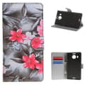 Pikkukuva 1 / 7: Plånboksfodral Microsoft Lumia 950 XL - Svartvit med Blommor