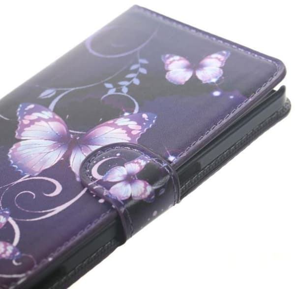 Plånboksfodral Microsoft Lumia 950 - Lila med Fjärilar