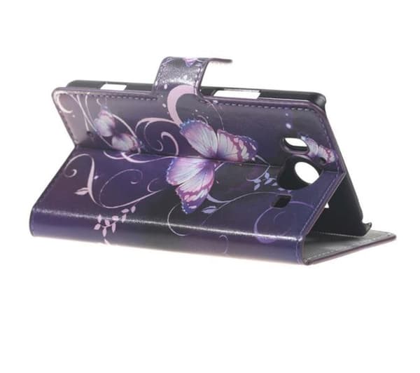 Plånboksfodral Microsoft Lumia 950 - Lila med Fjärilar