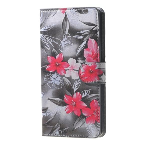 Plånboksfodral LG G4 - Svartvit  med Blommor