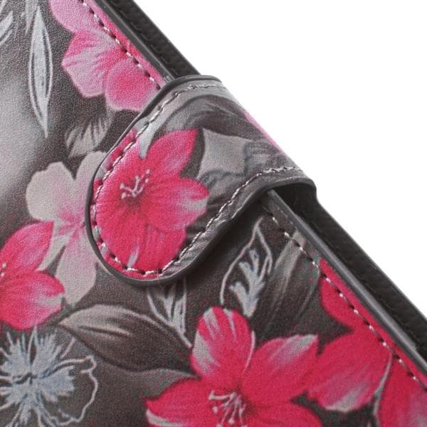 Plånboksfodral LG G4 - Svartvit  med Blommor