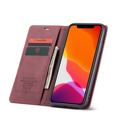 CASEME Plånboksfodral för iPhone 11 - Vinröd