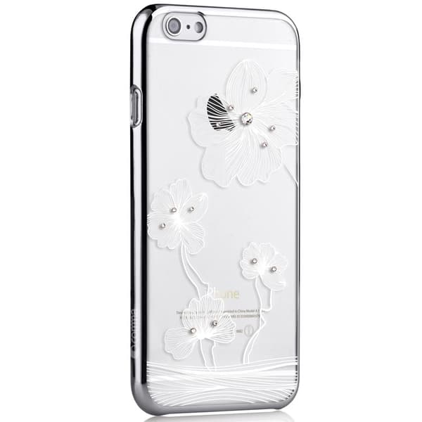 Comma BaksideSkal till Apple iPhone 6(S) Plus - Silver Blommor