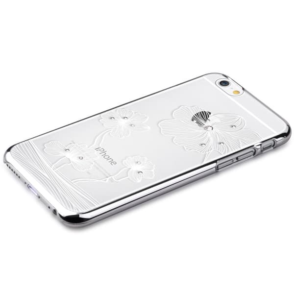 Comma BaksideSkal till Apple iPhone 6(S) Plus - Silver Blommor