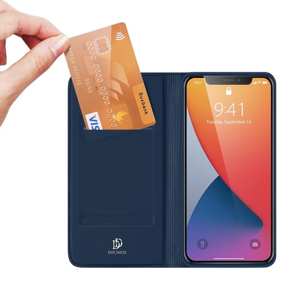 Dux Ducis PU Läder Plånboksfodral iPhone 12 Pro Max - Blå