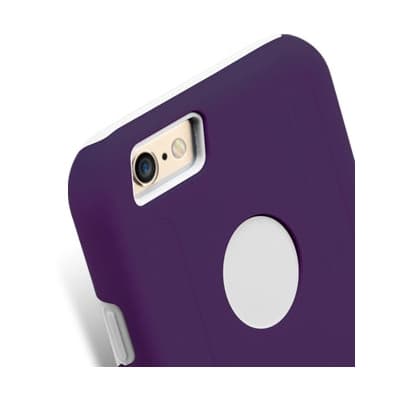 Melkco Kubalt Combo Skal till Apple iPhone 6 / 6S (Lila - Vit) + Skärmskydd
