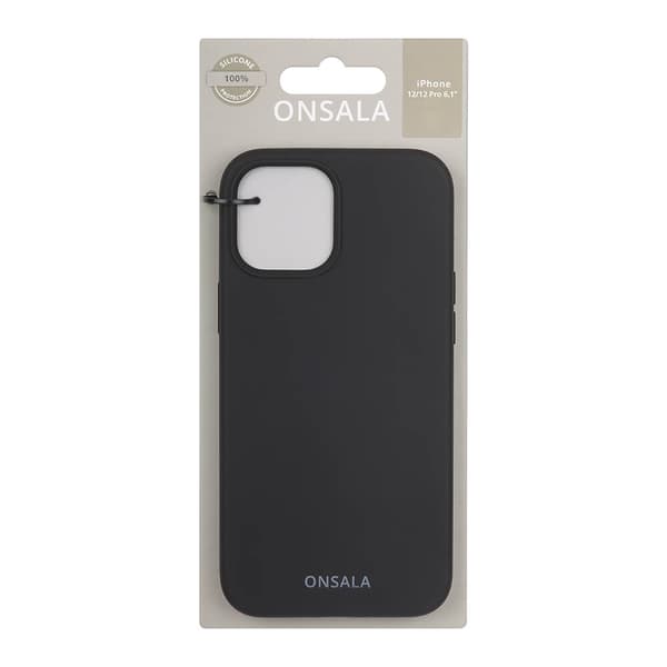 Onsala Mobilskal Silikon Black iPhone 12 & 12 Pro