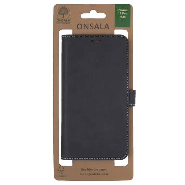 ONSALA ECO iPhone 11 Pro Max Plånboksfodral - Svart