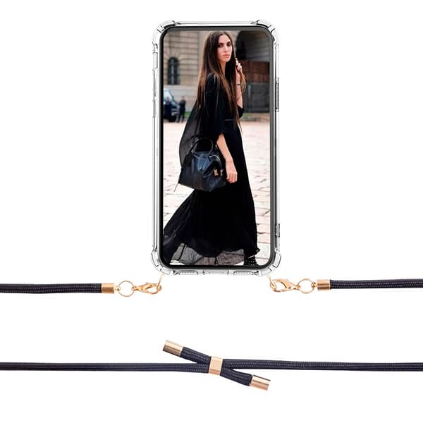 Boom iPhone 6/6S skal med mobilhalsband- Rope Black Svart