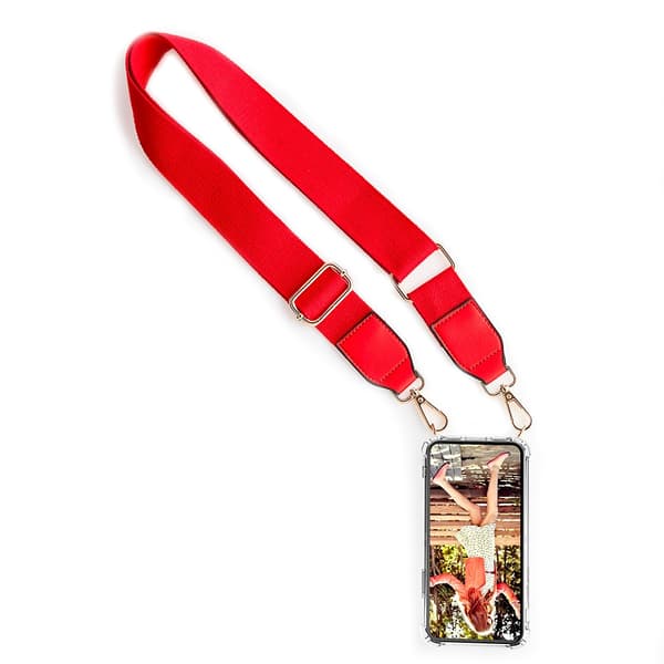 Boom iPhone 12 Pro Max skal med mobilhalsband- Belt RedBlack