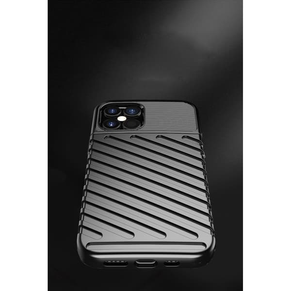 Thunder Twill Texture Skal iPhone 12 & 12 Pro - Svart