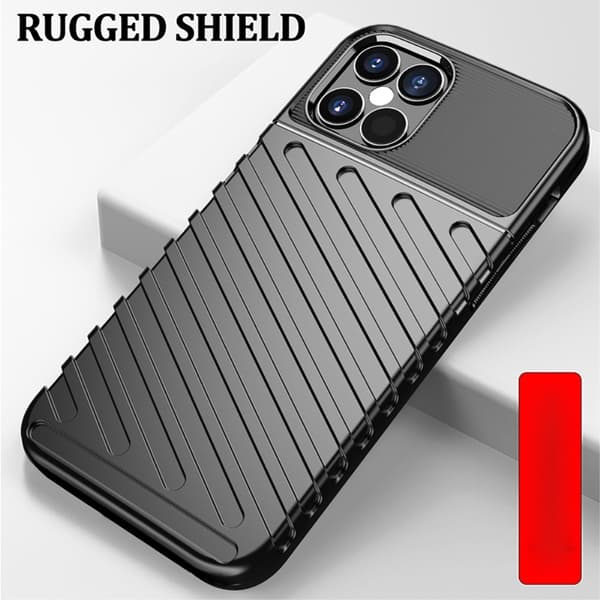 Thunder Twill Texture Skal iPhone 12 & 12 Pro - Svart