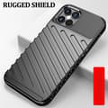 Miniatyrbild 5 av 7: Thunder Twill Texture Skal iPhone 12 & 12 Pro - Svart