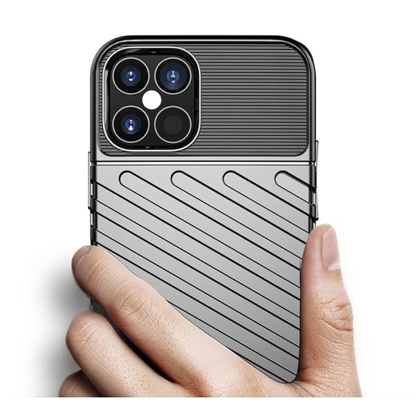 Thunder Twill Texture Skal iPhone 12 & 12 Pro - Svart