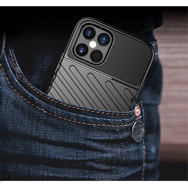 Thunder Twill Texture Skal iPhone 12 & 12 Pro - Svart