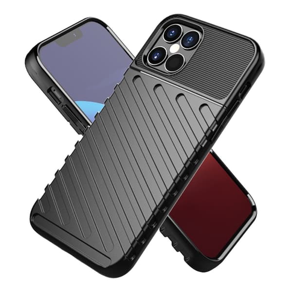Thunder Twill Texture Skal iPhone 12 & 12 Pro - Svart