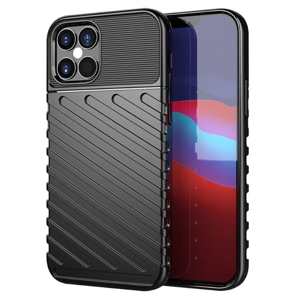 Thunder Twill Texture Skal iPhone 12 & 12 Pro - Svart