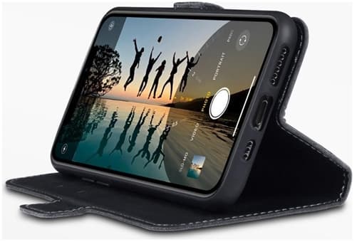 Terrapin Äkta Läder Low Plånboksfodral iPhone 11 Pro - Svart