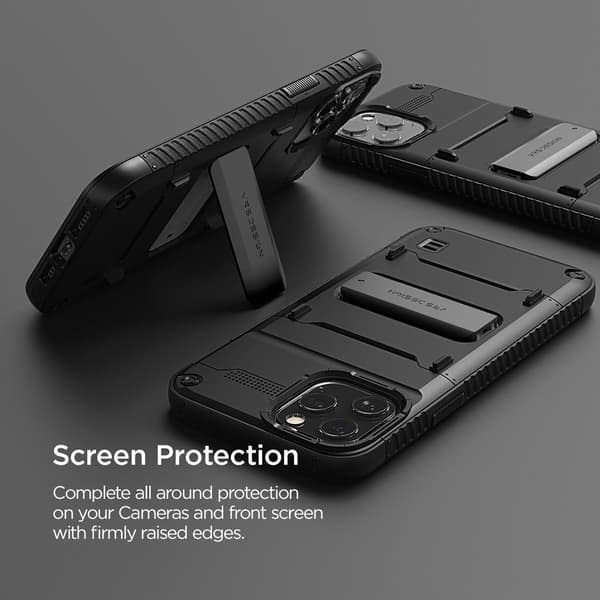 VRS DESIGN Damda QuickStand Skal iPhone 12 & 12 Pro - Svart