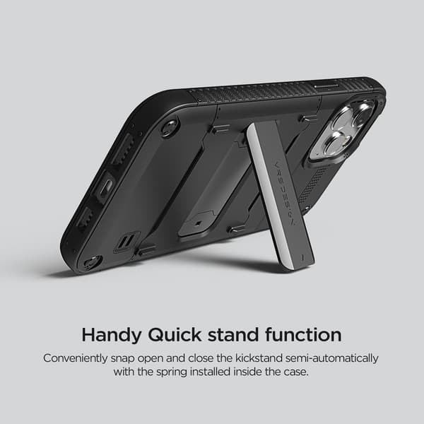 VRS DESIGN Damda QuickStand Skal iPhone 12 & 12 Pro - Svart