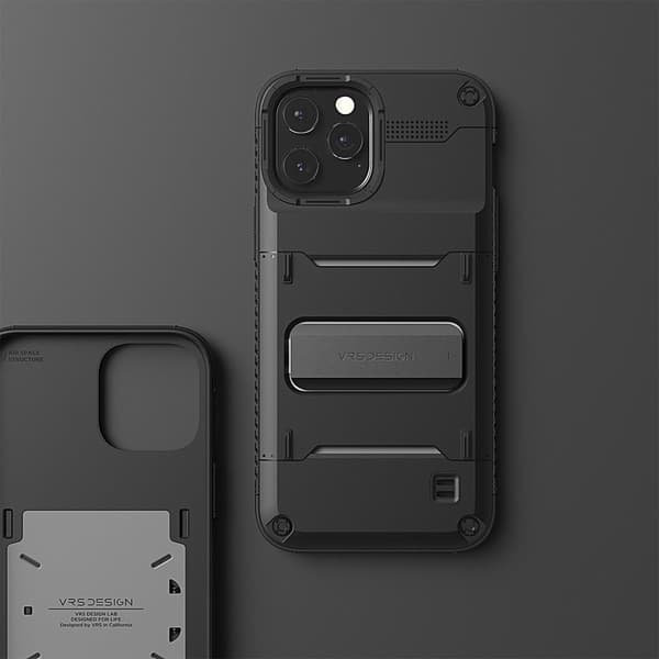 VRS DESIGN Damda QuickStand Skal iPhone 12 & 12 Pro - Svart
