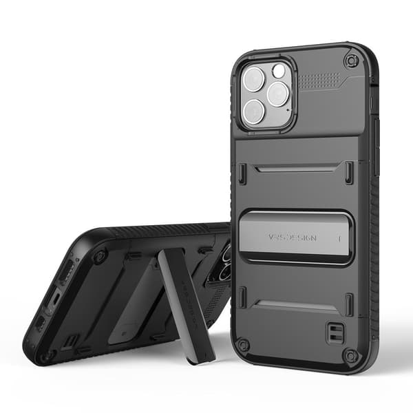 VRS DESIGN Damda QuickStand Skal iPhone 12 & 12 Pro - Svart