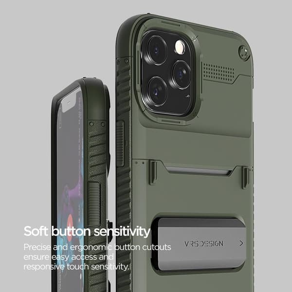 VRS DESIGN Damda QuickStand Skal iPhone 12 & 12 Pro - Grön