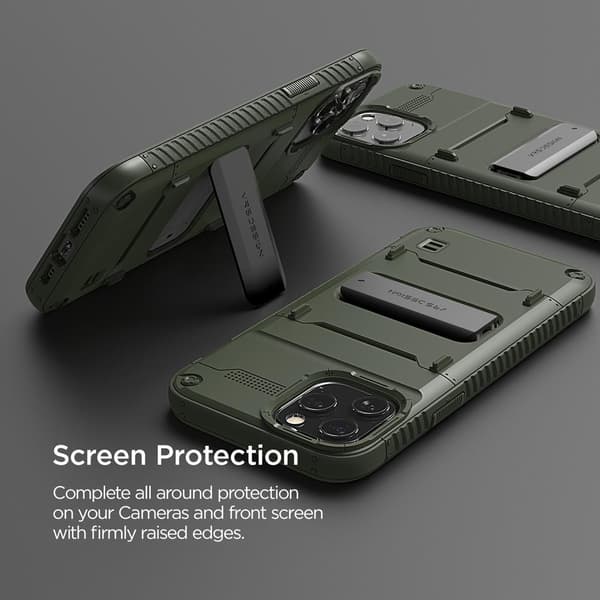 VRS DESIGN Damda QuickStand Skal iPhone 12 & 12 Pro - Grön