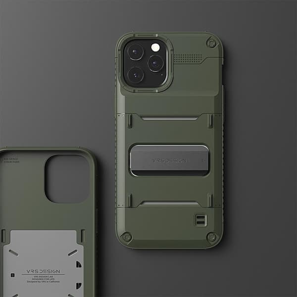 VRS DESIGN Damda QuickStand Skal iPhone 12 & 12 Pro - Grön