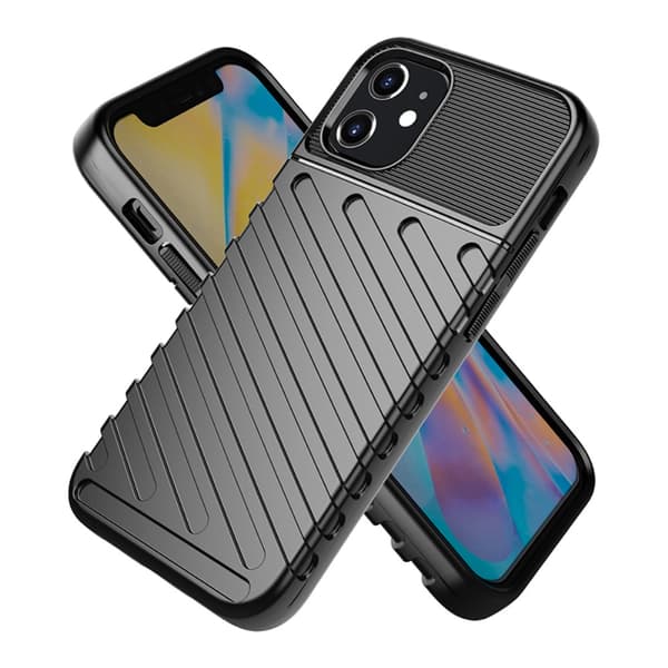 Thunder Twill Texture Skal iPhone 12 Mini - Svart