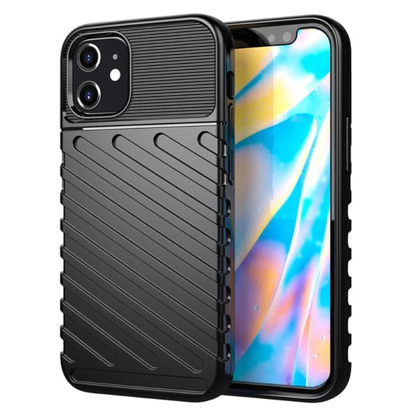 Thunder Twill Texture Skal iPhone 12 Mini - Svart