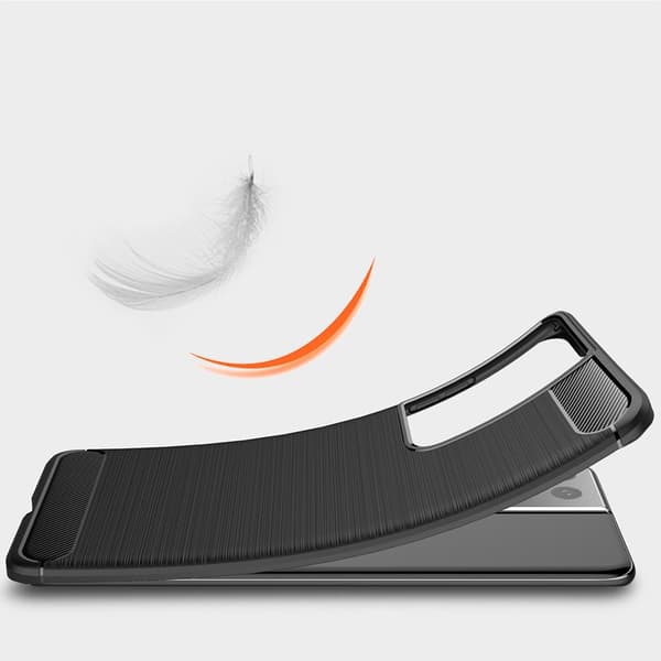 Brushed Carbon Mobilskal till Galaxy S21 Ultra - Blå