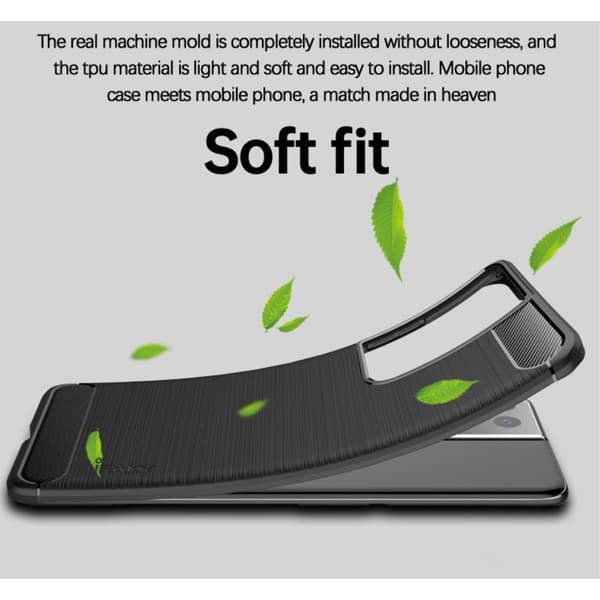 Carbon Fiber Mobilskal Samsung Galaxy S21 Plus - Blå