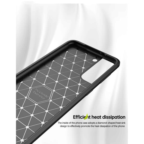Carbon Fiber Mobilskal Samsung Galaxy S21 Plus - Blå