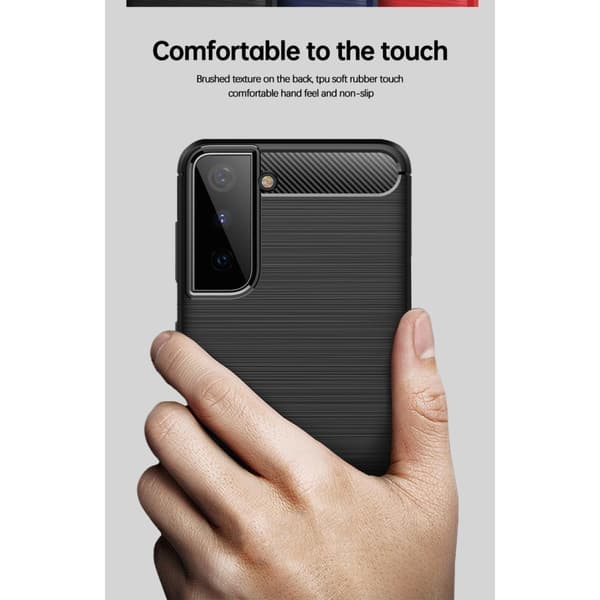 Carbon Fiber Mobilskal Samsung Galaxy S21 Plus - Blå