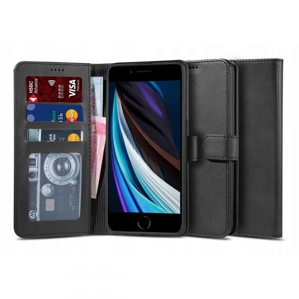 Plånboksfodral iPhone 7/8/SE (2020/2022) - Svart