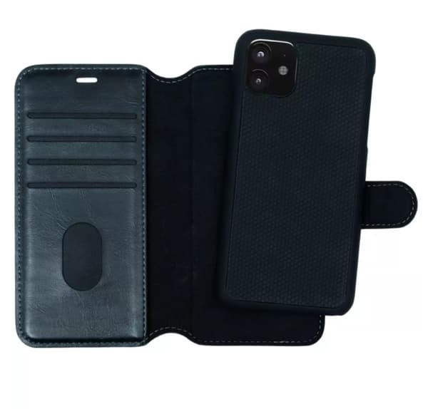 Champion 2-in-1 tunnt Plånboksfodral iPhone 12 & 12 Pro - Svart