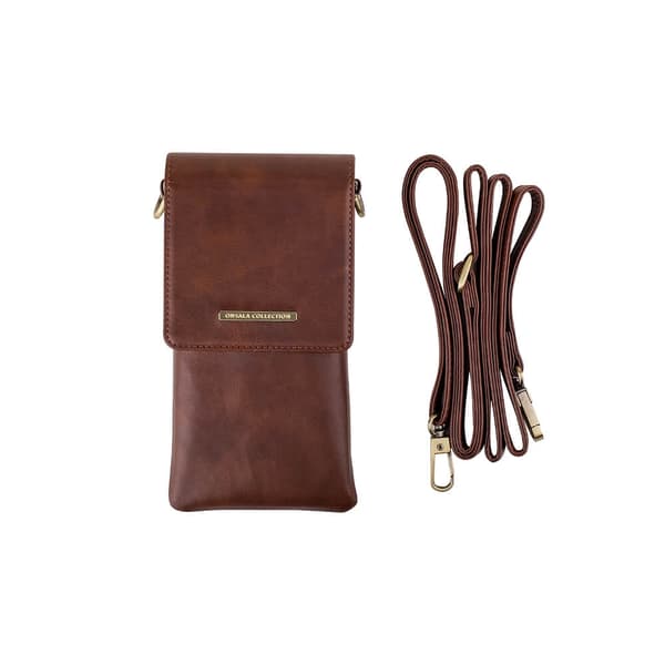 ONSALA Mobilväska med Halsrem Brun Universal 6.7"