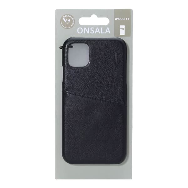 ONSALA Mobilskal Svart med Kortfack iPhone 11