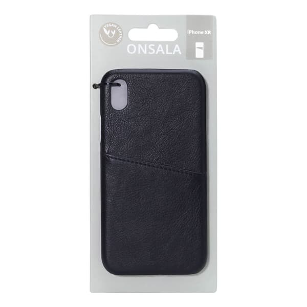 ONSALA Mobilskal Svart med Kortfack iPhone XR