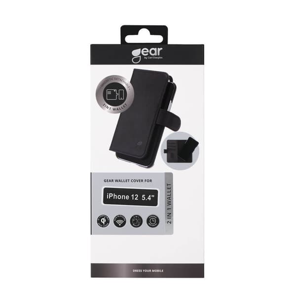 GEAR Mobilfodral Svart iPhone 12 Mini 2in1 Magnetskal
