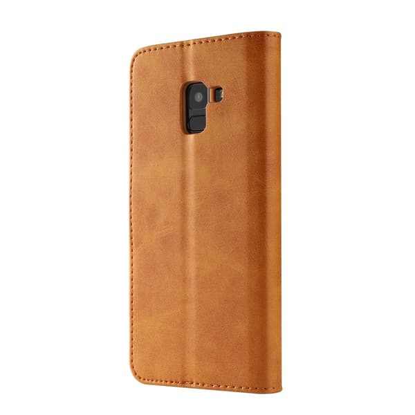 LC.IMEEKE Plånboksfodral för Samsung Galaxy A8 2018 - Brun